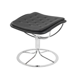 Jetson 69 Fotpall i svart läder