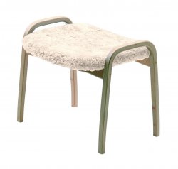 LAMINO fotpall, bok/offwhite