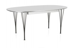 Matbord SUPERELLIPS B619 vit laminat