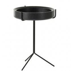 Sidobord DRUM, svart