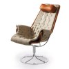 Jetsonfåtölj i läder Dakota Cognac Flax från DUX
